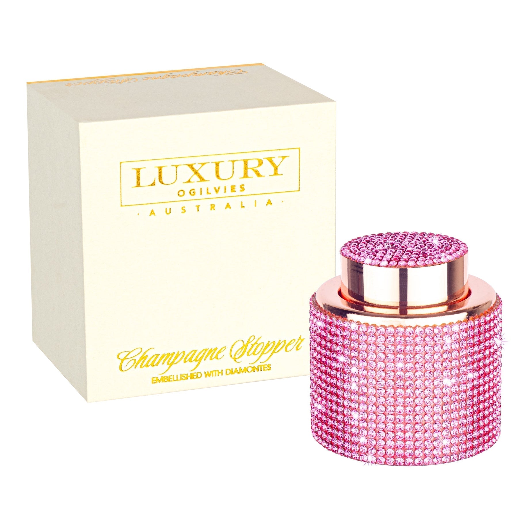 Elevate Your Celebrations with the Champagne Stopper Embellished with Diamontes by Luxury Australia by Ogilvies