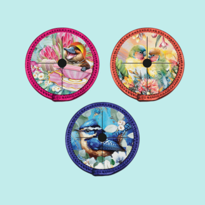 Magical Menagerie Wine Glass Coasters Neoprene