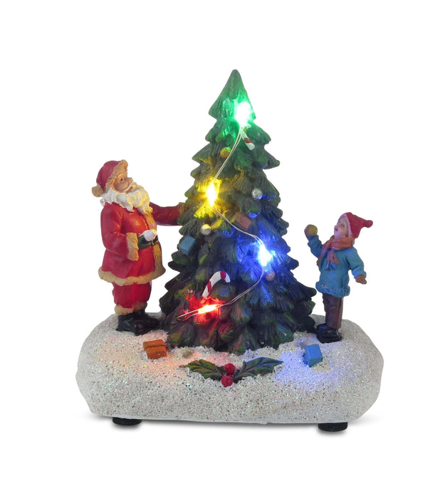 Christmas Tree with Santa LED ornament