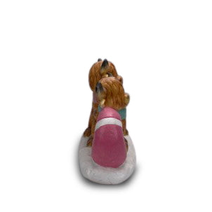 Highland Cow Sleigh LED Resin L55cm
