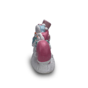 Snowman Sleigh LED Resin L49cm