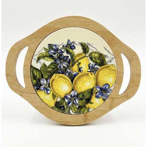 Kitchen Trivet - Bamboo and Ceramic