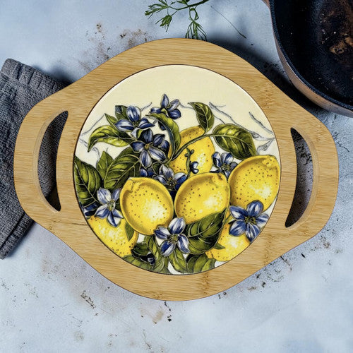 Kitchen Trivet - Bamboo and Ceramic