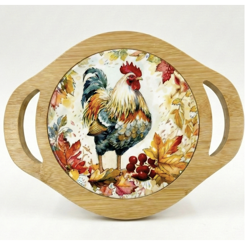 Kitchen Trivet - Bamboo and Ceramic