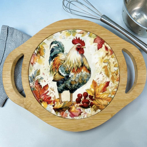 Kitchen Trivet - Bamboo and Ceramic