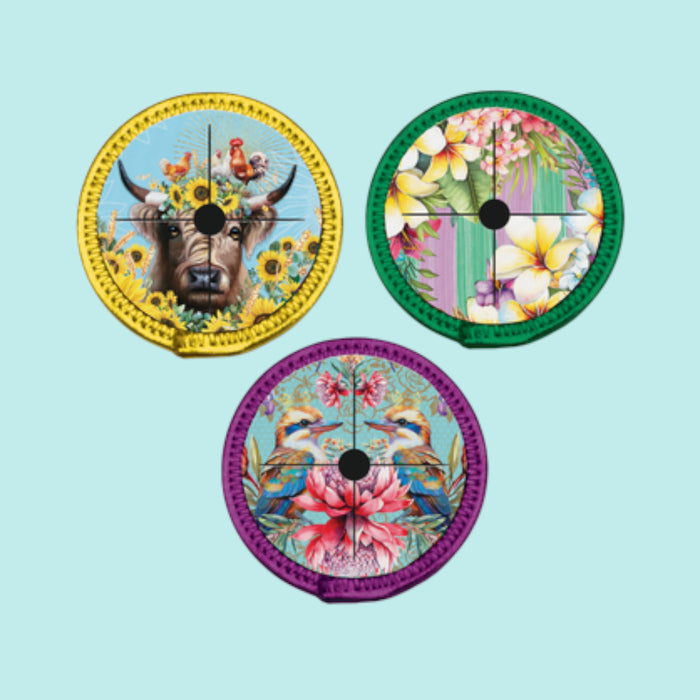 Magical Menagerie Wine Glass Coasters Neoprene