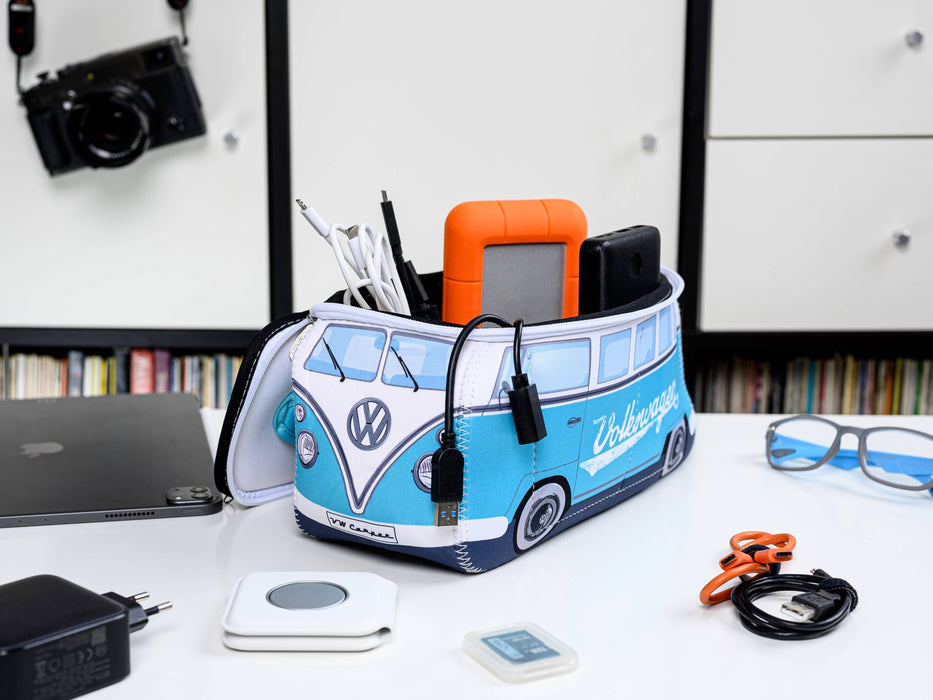 VW Bus Travel Office Outdoor Toiletry Bag Case – TRQ(L)
