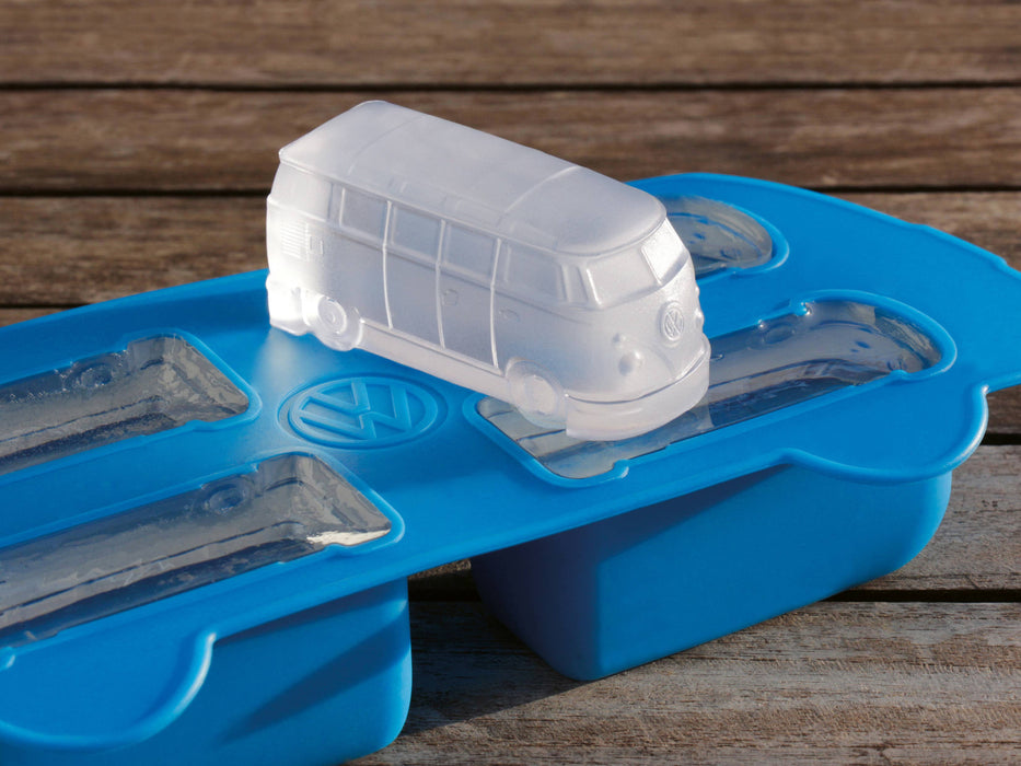 VW Bus Silicone Ice Cube Tray/Baking/Praline Form - BLUE