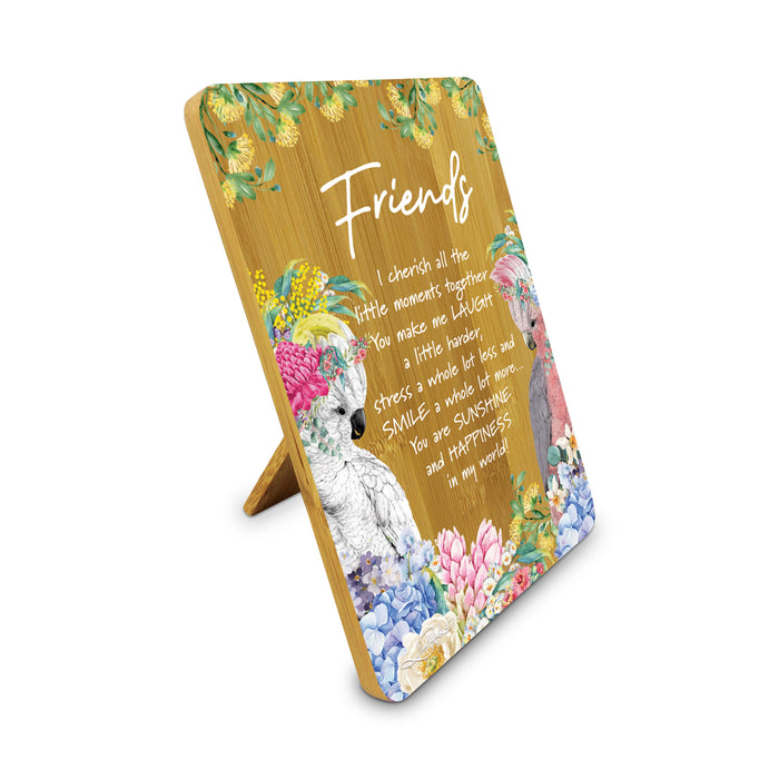 Bamboo Eco-Friendly Affirmation Plaque - Friends