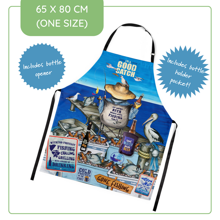 Happy Hour BBQ Aprons by Lisa Pollock 100% Cotton