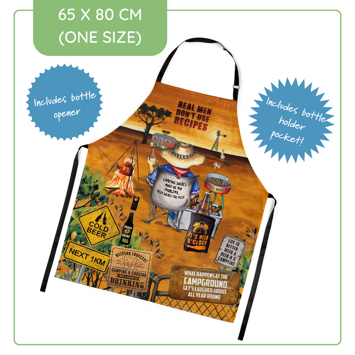 Happy Hour BBQ Aprons by Lisa Pollock 100% Cotton