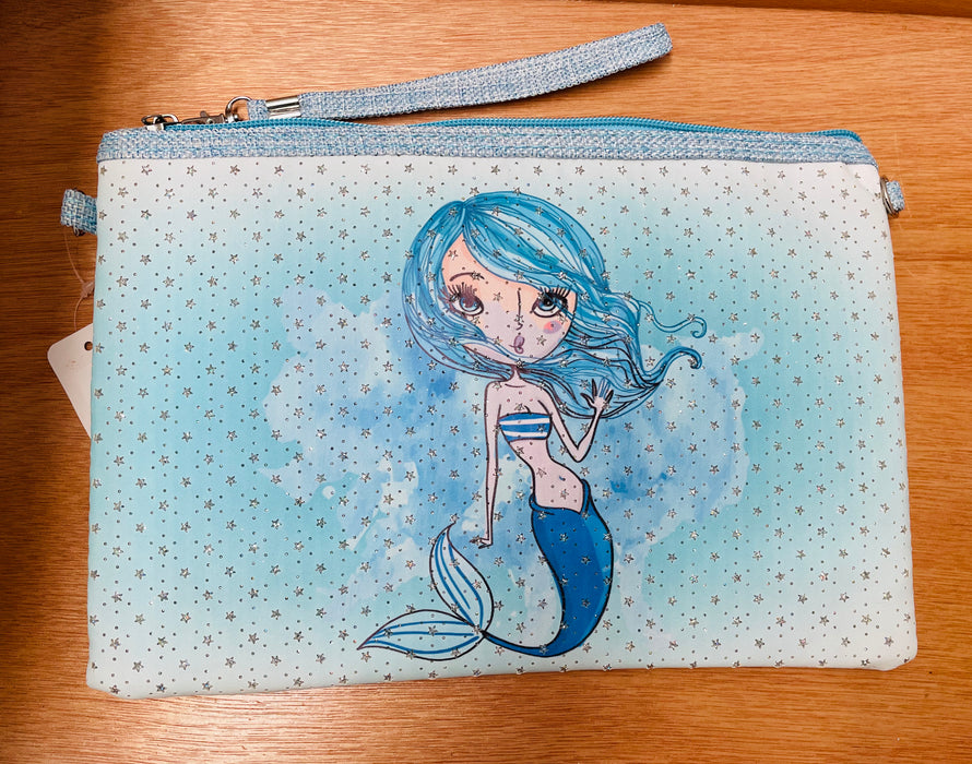Mermaid Travel Toiletry/Makeup Bag, Waterproof lining