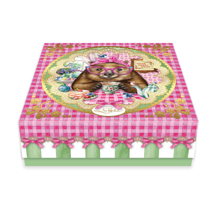 Ceramic Glam Jar with Lid in Gift Box by Lisa Pollock