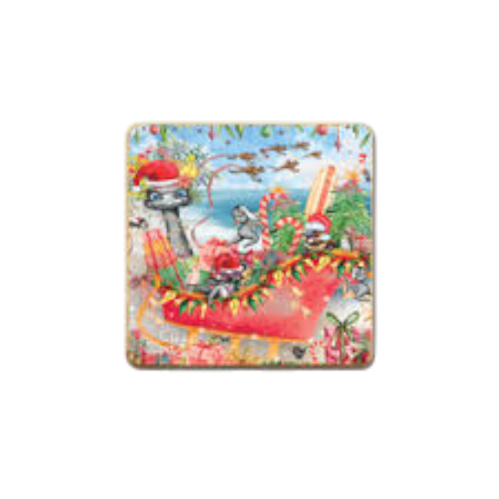 Festive Frivolities Christmas Coaster Set by Lisa Pollock