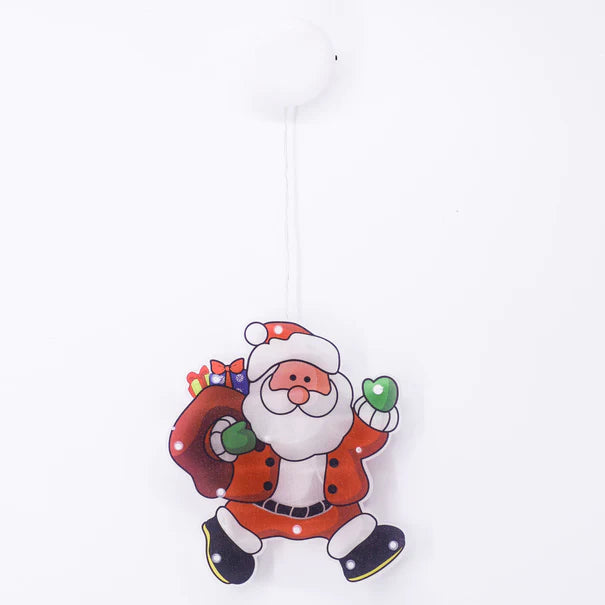 Light Up Hanging Santa Window Sign with Suction Cup