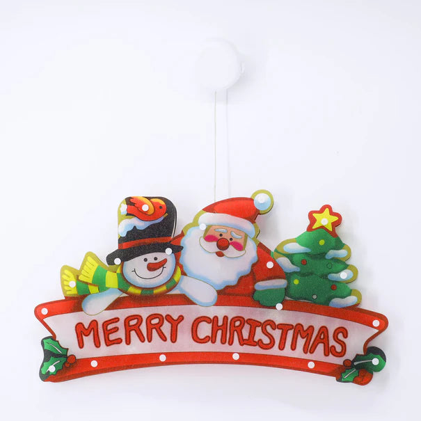 Light up Merry Christmas Window Sign with Suction Cup