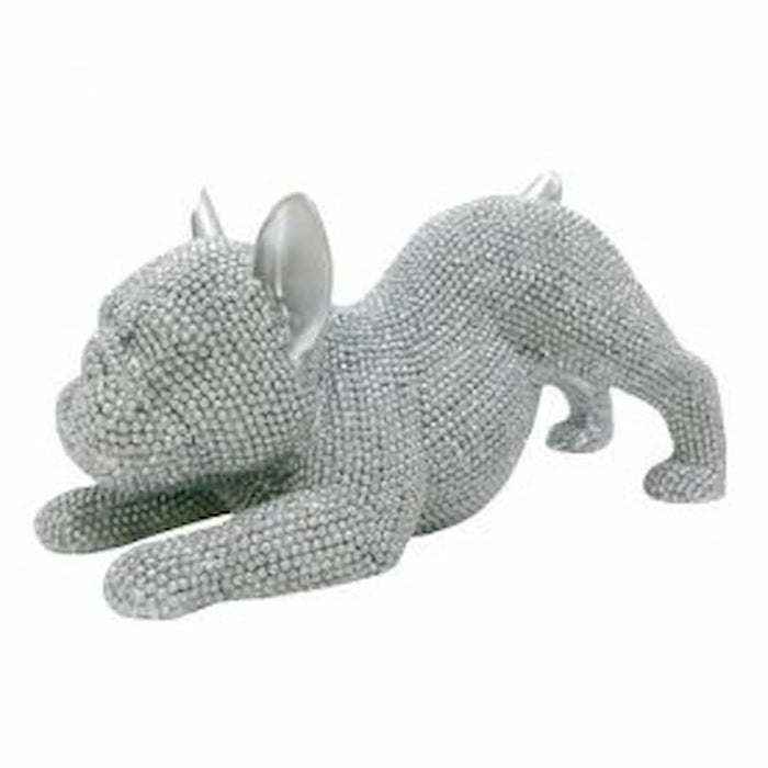 Beaded Crouching French Bulldog Statue – Gold or Silver