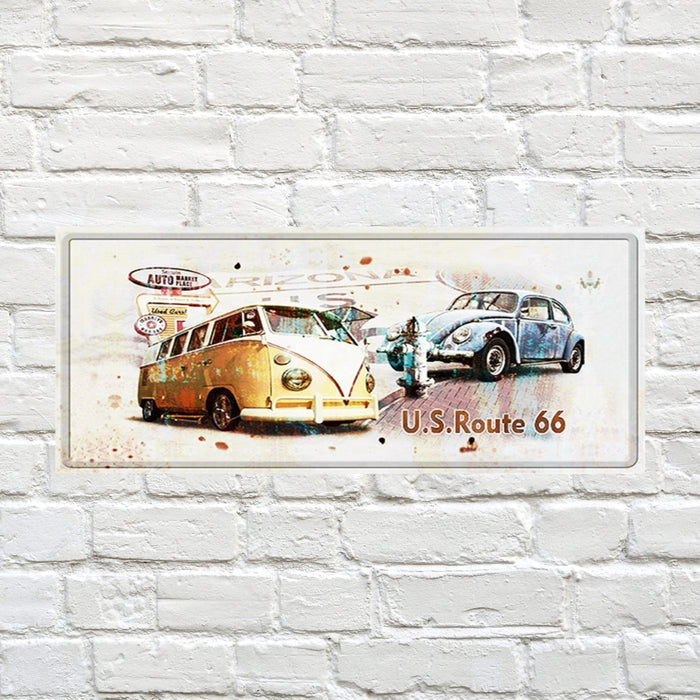 VW Kombi & Beetle Tin Sign Wall Hanging