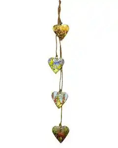 Mini Fairy Metal Hearts on String