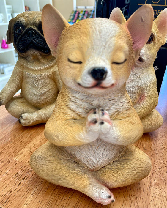 Yoga Dog Resin Statue/Ornament - 17cm