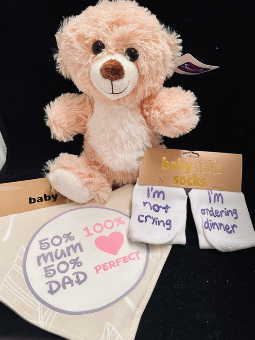 Personalised Baby Keepsake Gift Box Set - "Teddy is Ready for Dinner"