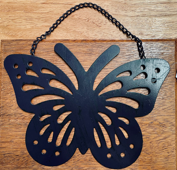 Butterfly Metal Hanging Plaque