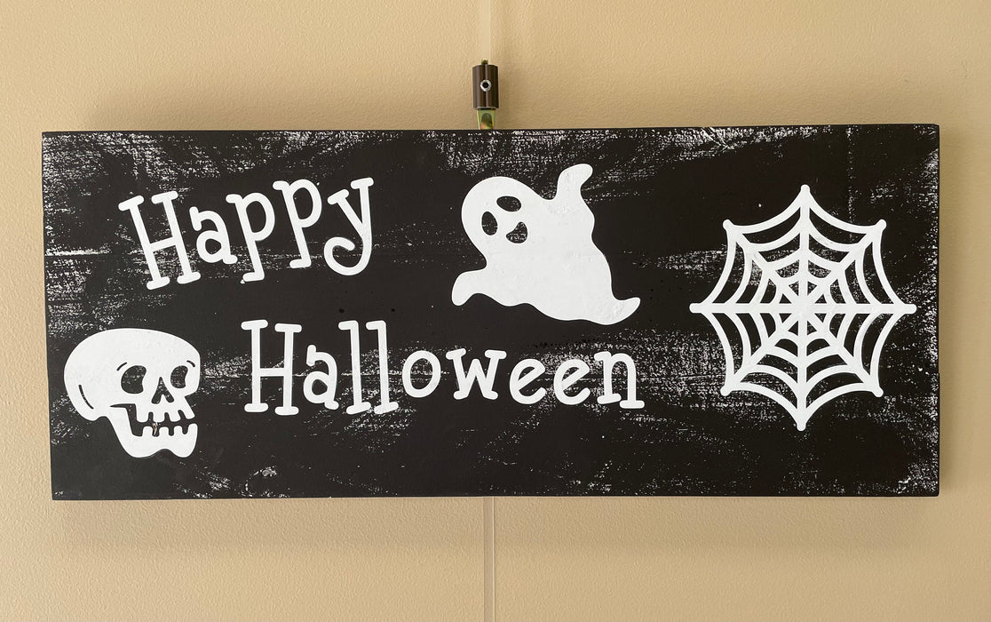 Happy Halloween Sign - Handcrafted with recycled timber