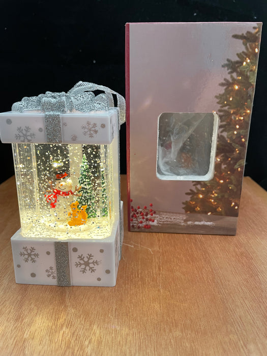Snowing Mini LED Snowman Gift Box Lantern