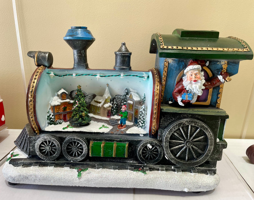 Big Train with Santa  LED, Musical and Animated - 30cm