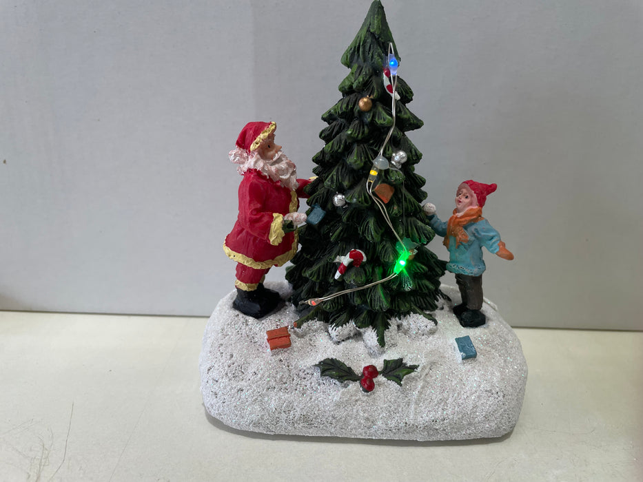Christmas Tree with Santa LED ornament