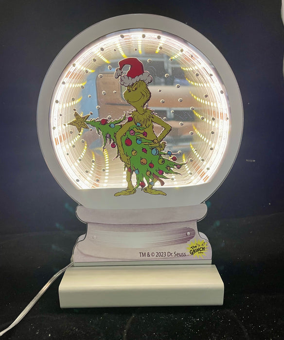Dr Seuss Grinch and Tree Infinity Snow Globe - 20cm