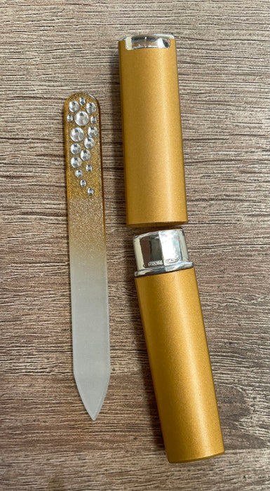 Luxury Glass Nail File in Travel Case