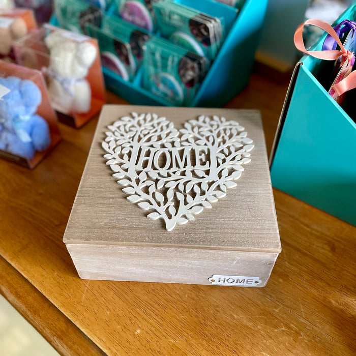 Mum's Keepsake Gift Pack – Home Timber Box, Mum Quote Tea Towel & Love Plaque