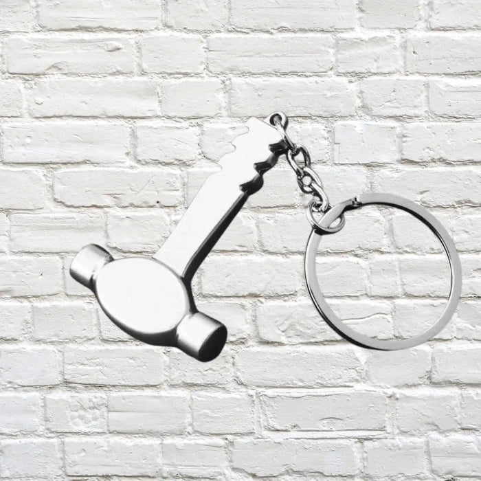 Double-Sided Hammer Metal Key Ring – Handy Gift for Him