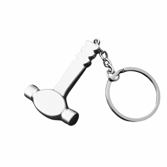 Double-Sided Hammer Metal Key Ring – Handy Gift for Him