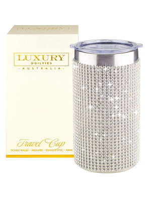 Diamante Travel Cup Stainless Steel - Luxury Australia by Ogilvies