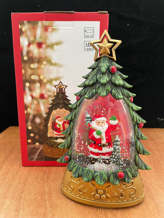 Mini Snowing LED Christmas Tree with Santa
