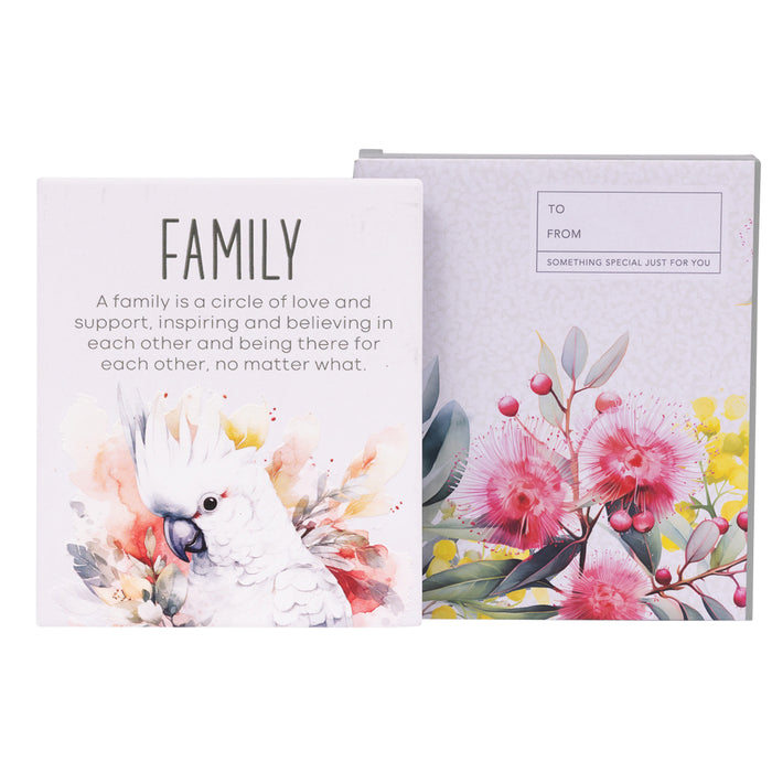 Native Blooms Family Verse Plaque