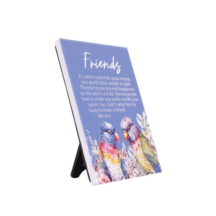 Native Blooms Friends Verse Plaque