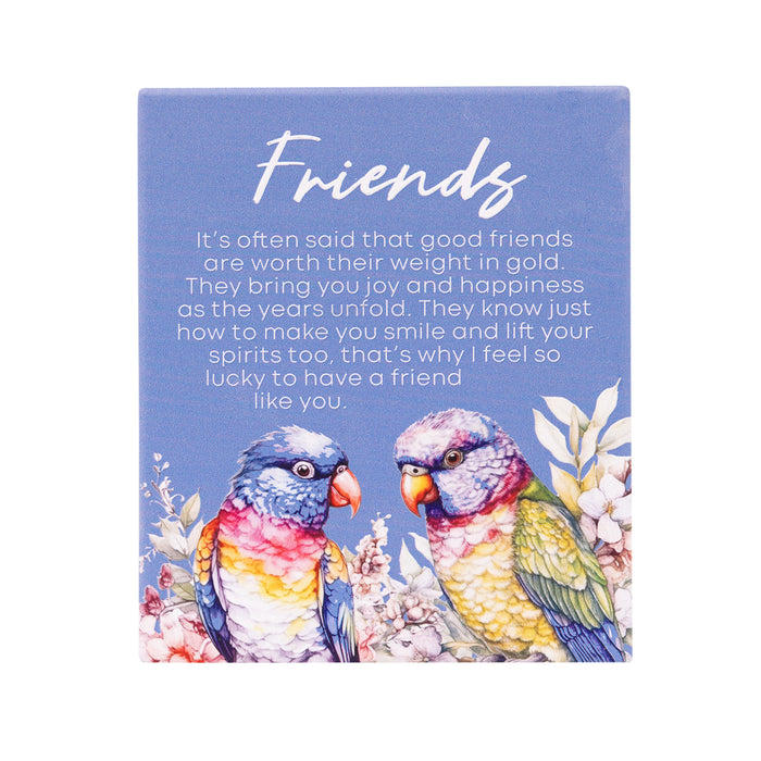 Native Blooms Friends Verse Plaque