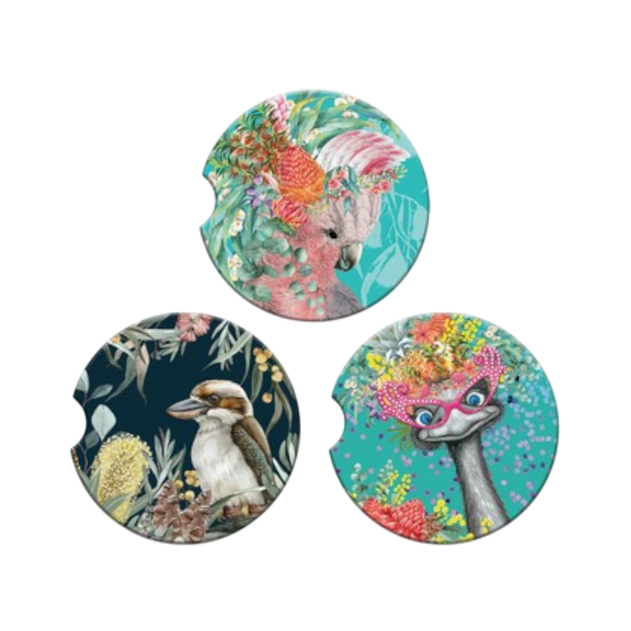 Ceramic Car Coasters All Star Animals Collection