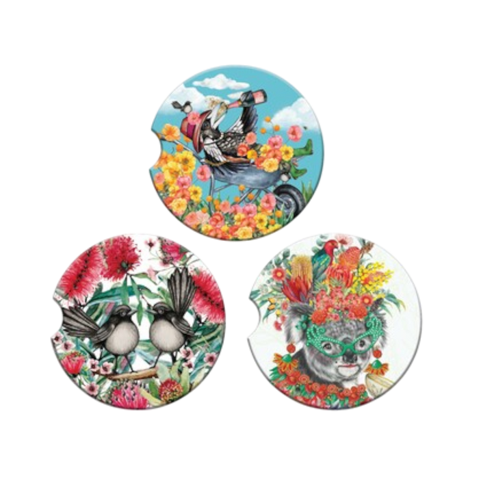 Ceramic Car Coasters All Star Animals Collection