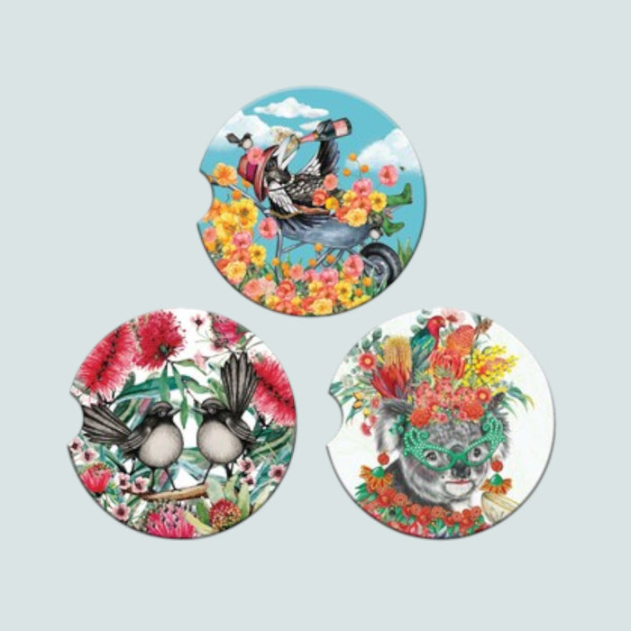 Ceramic Car Coasters All Star Animals Collection