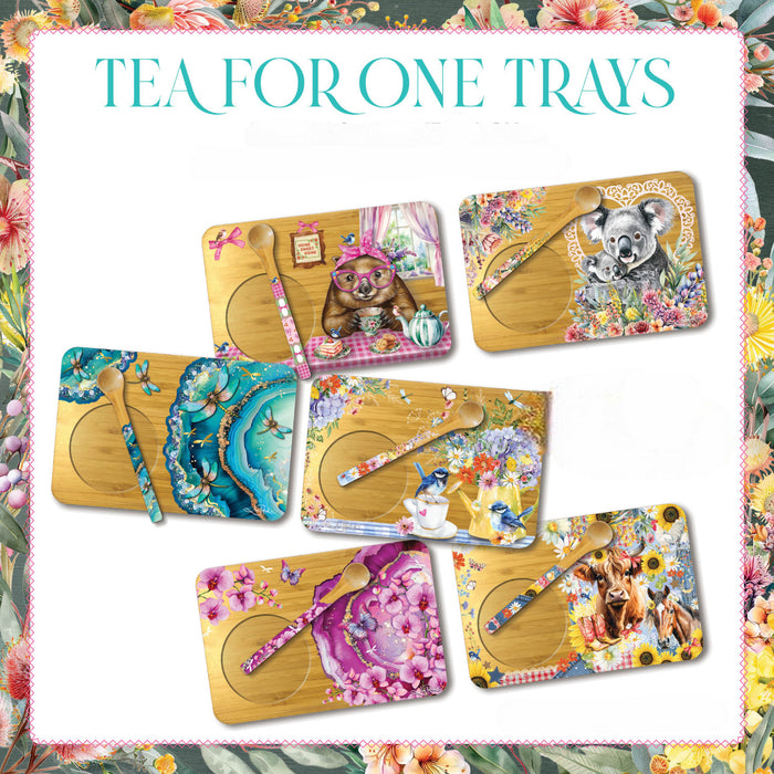 Tea Time Tray Set by Lisa Pollock Eco-Friendly Bamboo