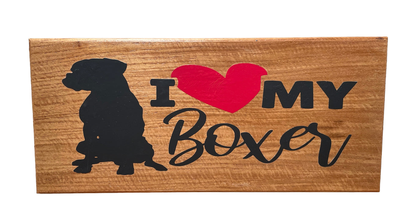 My Boxer - Recycled Timber Plaque