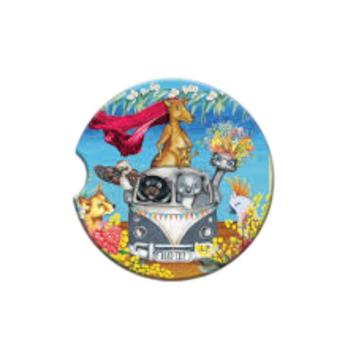 Ceramic Car Coasters All Star Animals Collection