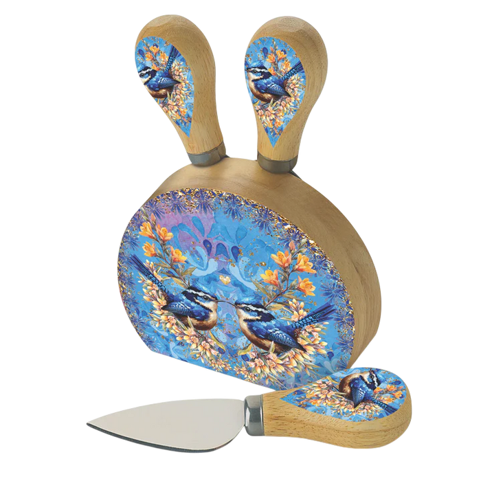 Cheese Knife Block - Magnetic, 4 piece, Lisa Pollock