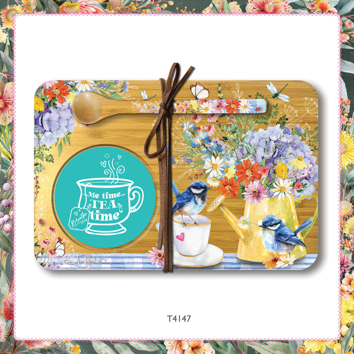 Tea Time Tray Set by Lisa Pollock Eco-Friendly Bamboo