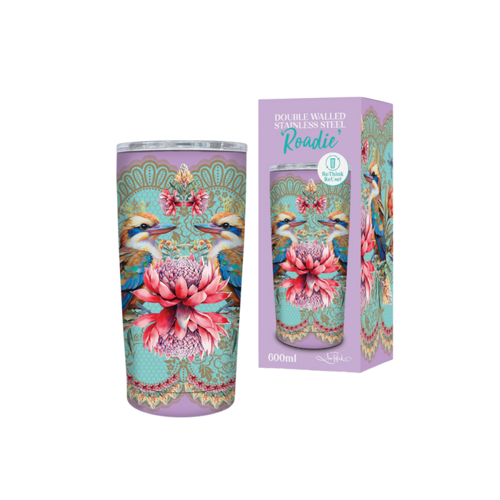 Roadie Travel Mug, Double walled Stainless Steel 600ml by Lisa Pollock