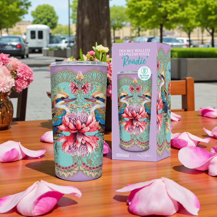 Roadie Travel Mug, Double walled Stainless Steel 600ml by Lisa Pollock